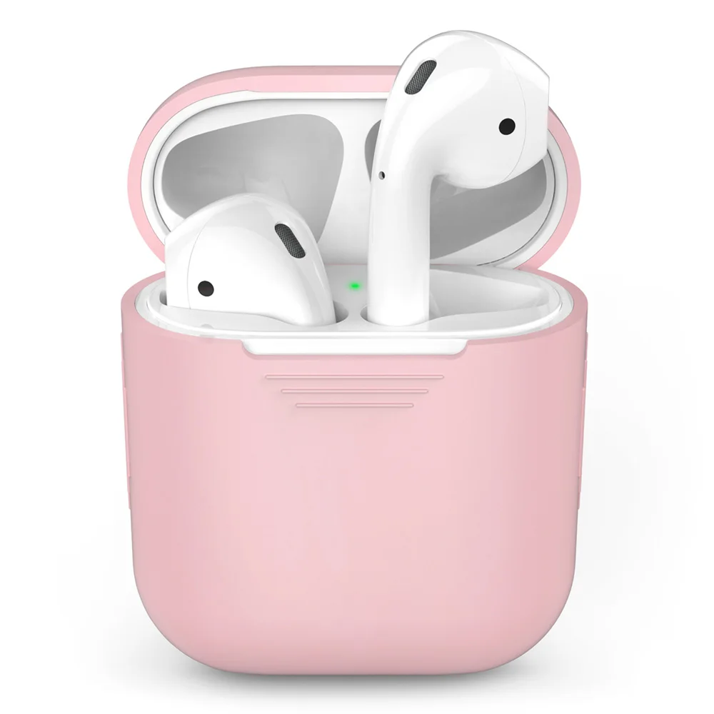 Противоударный чехол для airpods, чехол для наушников, ТПУ, силикон, Bluetooth, беспроводная защита для наушников, чехол для apple airpods, чехол - Цвет: Pink