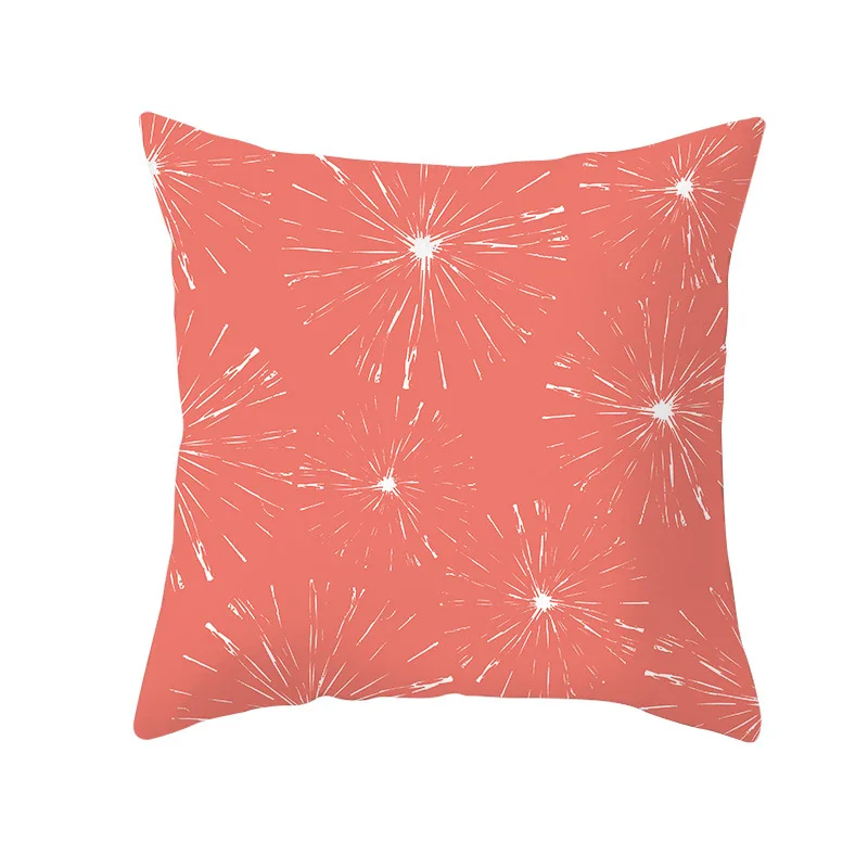 Lychee Coral Series Printed Pattern Pillow Cases Colorful Polyester Peachskin 45x45cm Pillow Cases For Bedroom Home Office - Color: 30