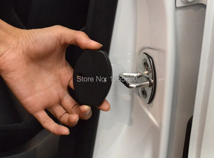 Авто Дверной замок Пряжка Обложка, амортизатор площадку для volkswagen vw Гольф, passat b6 b7 jetta, поло, tiguan, куб, 4 шт./лот, тюнинг автомобилей