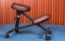 Ergonomically Designed Knee Chair Leather 2 Color Coffee/Black Office Kneeling Chair Ergonomic Posture Chair Design