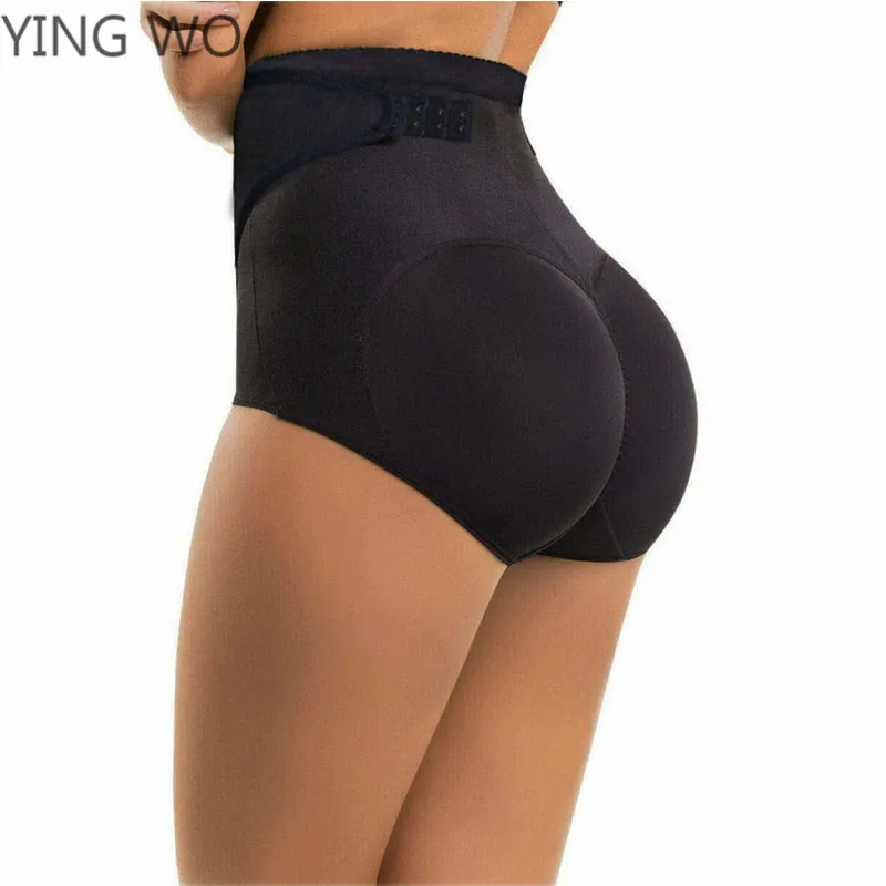 Plus Size Hook And Eyes Tummy Control Padded Butt Lift Panties Firm Compression Lift Hip Up