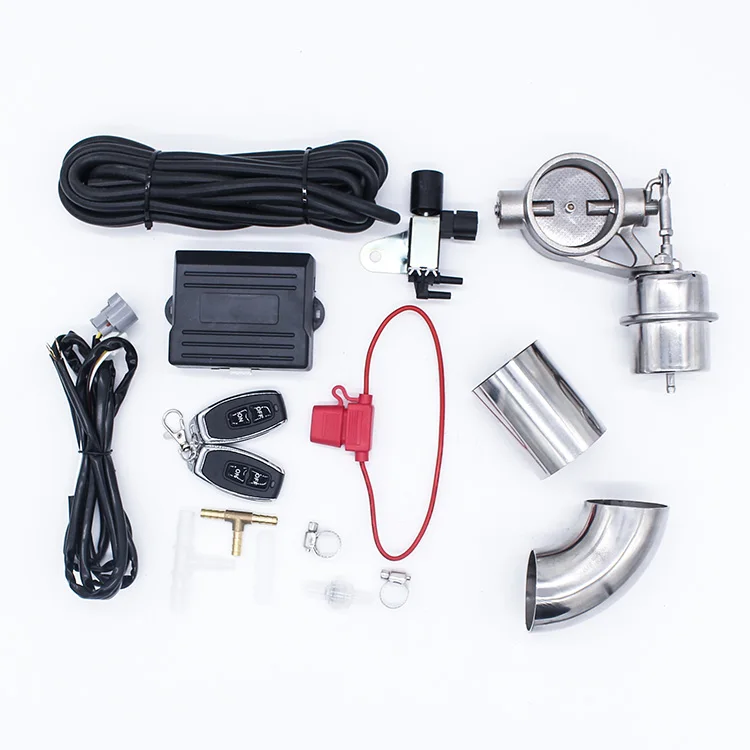 Remote Sport Exhaust Cutout 2.0' Vacuum Control Exhaust Valve Normal Close Cutout Set Wireless Remote Controller