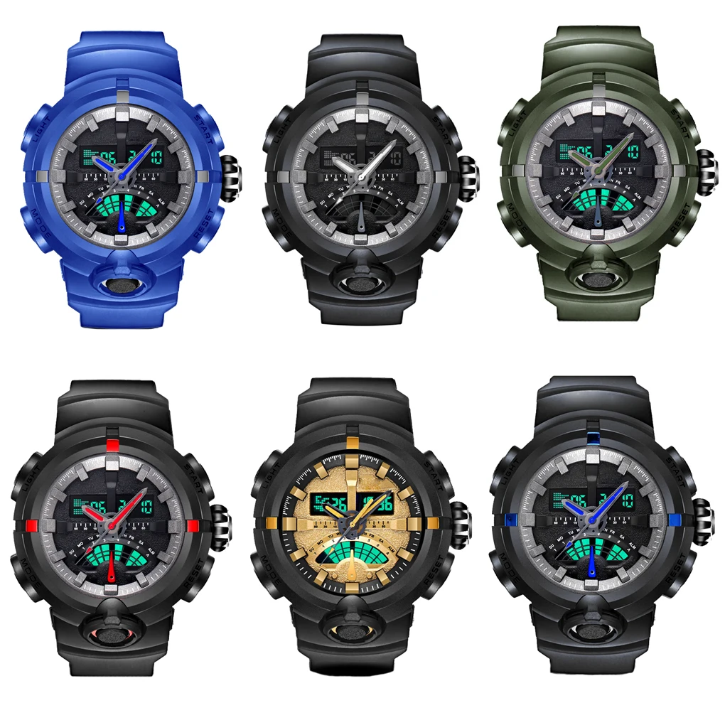 

Men Quartz Luminous Wrist Watches Boy Fashion Casual TPU Strap Watch Student Outdoor Sports Wrist Clock Timer