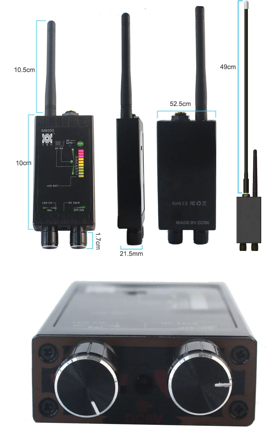 Lente da Câmera Escondida sem Fio Detector de Sinal Anti-spy Localizador Rastreador rf Gsm Dispositivos Magnéticos M8000 Scanner Pro Bug Gps 6 Detector de câmera antiespionagem
