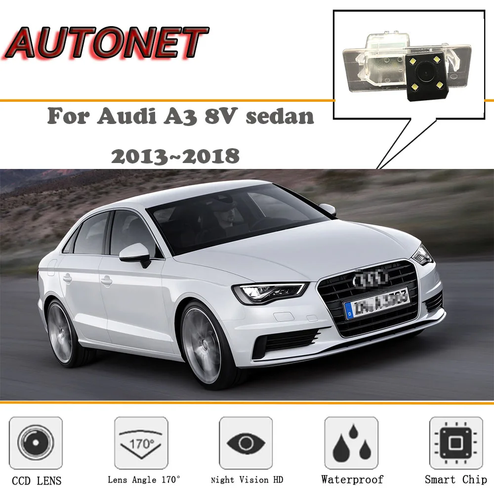 Autonet Macchina Fotografica Di Retrovisione Per Audi A3 8 V Sedan 2013 ~ 2018/Ccd/Night Vision/Reverse Macchina Fotografica/Macchina Fotografica Di S