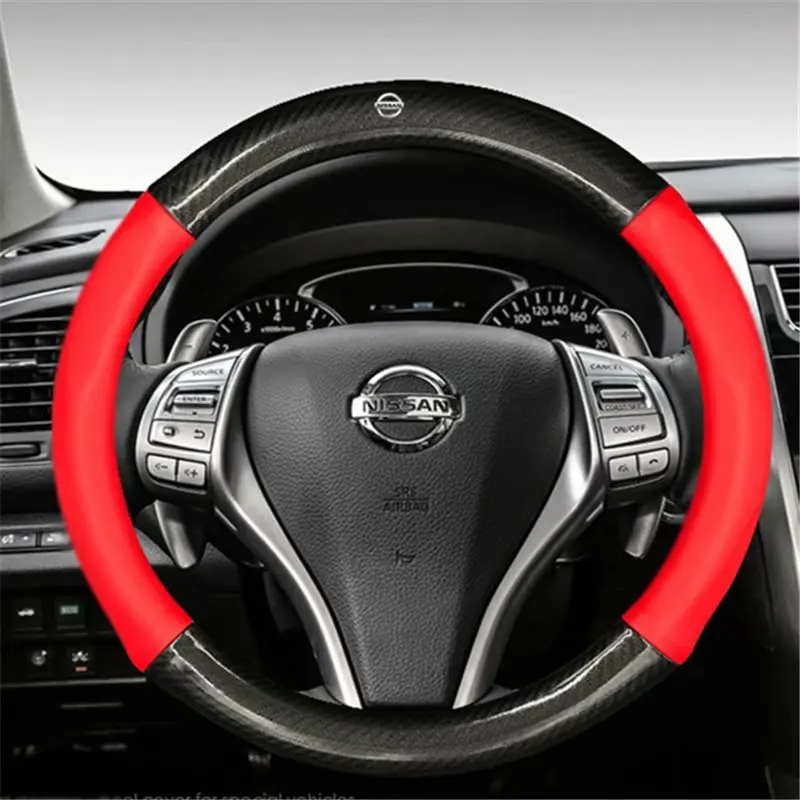 Автомобильный чехол на руль для Nissan Juke Kicks Rogue Sport Qashqai X Trail Murano Xterra Pathfinder Armada Quest 37 38