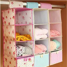 4 Section Shoes Garment Organizer Rack Pocket Stand Holder Wardrobe Hanging BagChina