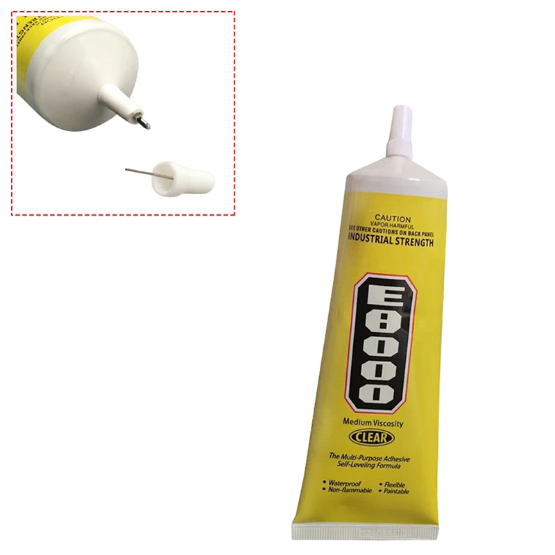 1PCS 25ml Rhinestone Glue E8000 Multi-purpose Adhesive For Jewelry Nails Glass Phone Plastic DIY Tools Equipment UV Glue Gun