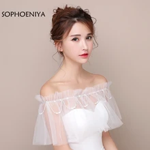 Новое поступление, Тюлевое Болеро для невесты, накидка, платье, свадебное болеро, casacas para mujer, жакет,, накидка, болеро, жакет