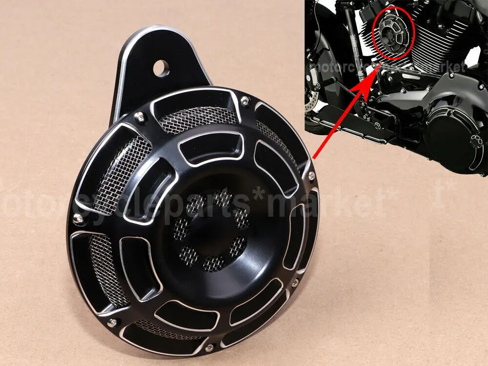 Черная крышка рога мотоцикла для Harley Touring FLT Big Twin 1991 15 16 17 Sportster XL 883 07 18|Накладки и