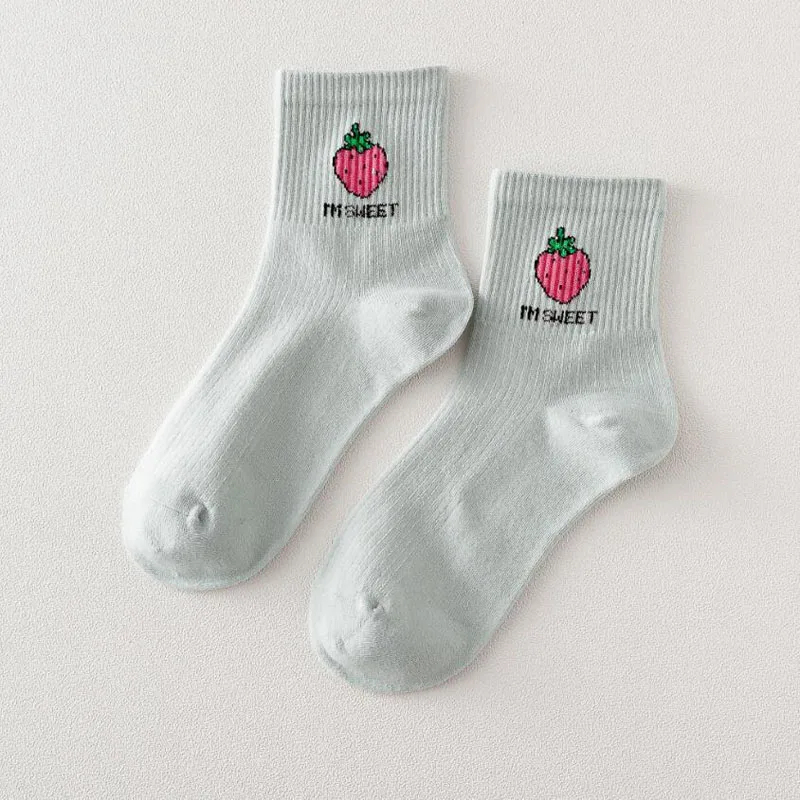 [COSPLACOOL] Смешные носки Харадзюку суши/ананас/гамбургер/Чили креативные носки женские Мультяшные счастливые милые носки Calcetines Mujer - Цвет: 14