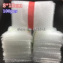 100 шт 80*100 мм Пластиковая Упаковка Конверты белые Пузырьковые Упаковочные пакеты PE прозрачный пузырьковый мешок противоударный мешок двойная пленка пузырьковый мешок