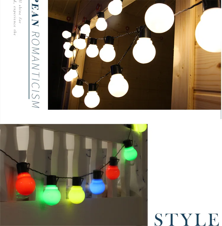 

2.5M 5M 10M Fairy Garland LED Ball String Lights Waterproof For Christmas Tree Wedding Home Indoor Decoration Battery Powered