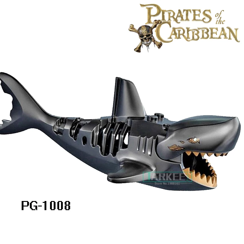 

Building Blocks Ghost Zombie Shark Jack Sparrow Pirates of the Caribbean Figures Super Hero Bricks Kids DIY Toys Hobbies PG1008