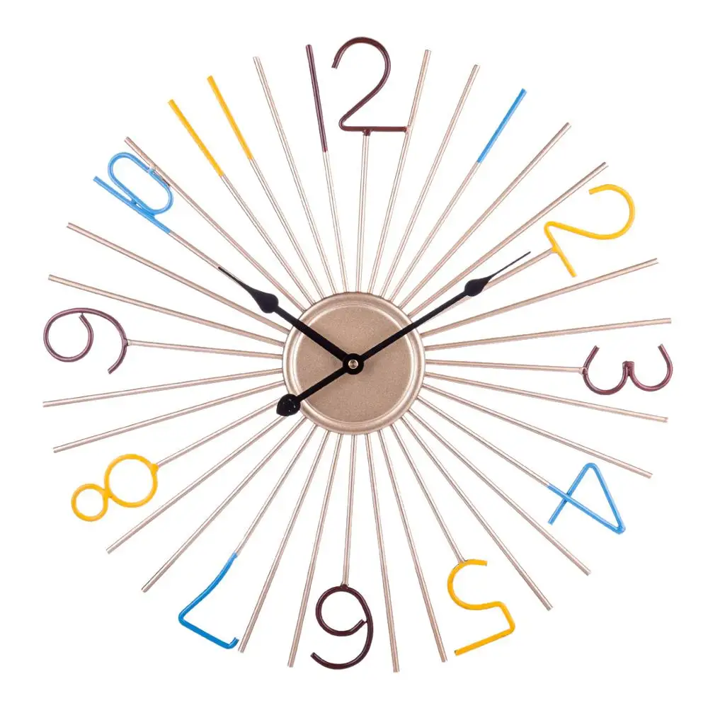 50cm Iron Art large wall clocks livingroom home decor Simple Clock Silent Wall for Home Living Room Decor | Дом и сад