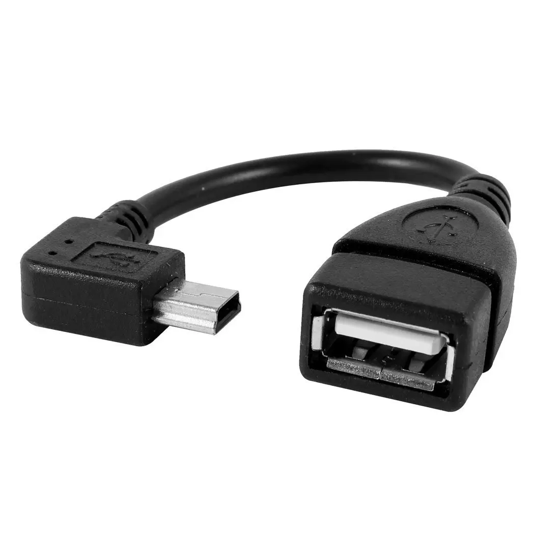 USB 2,0 мама, папа 90 градусов USB мини адаптер 12 см кабель для передачи данных