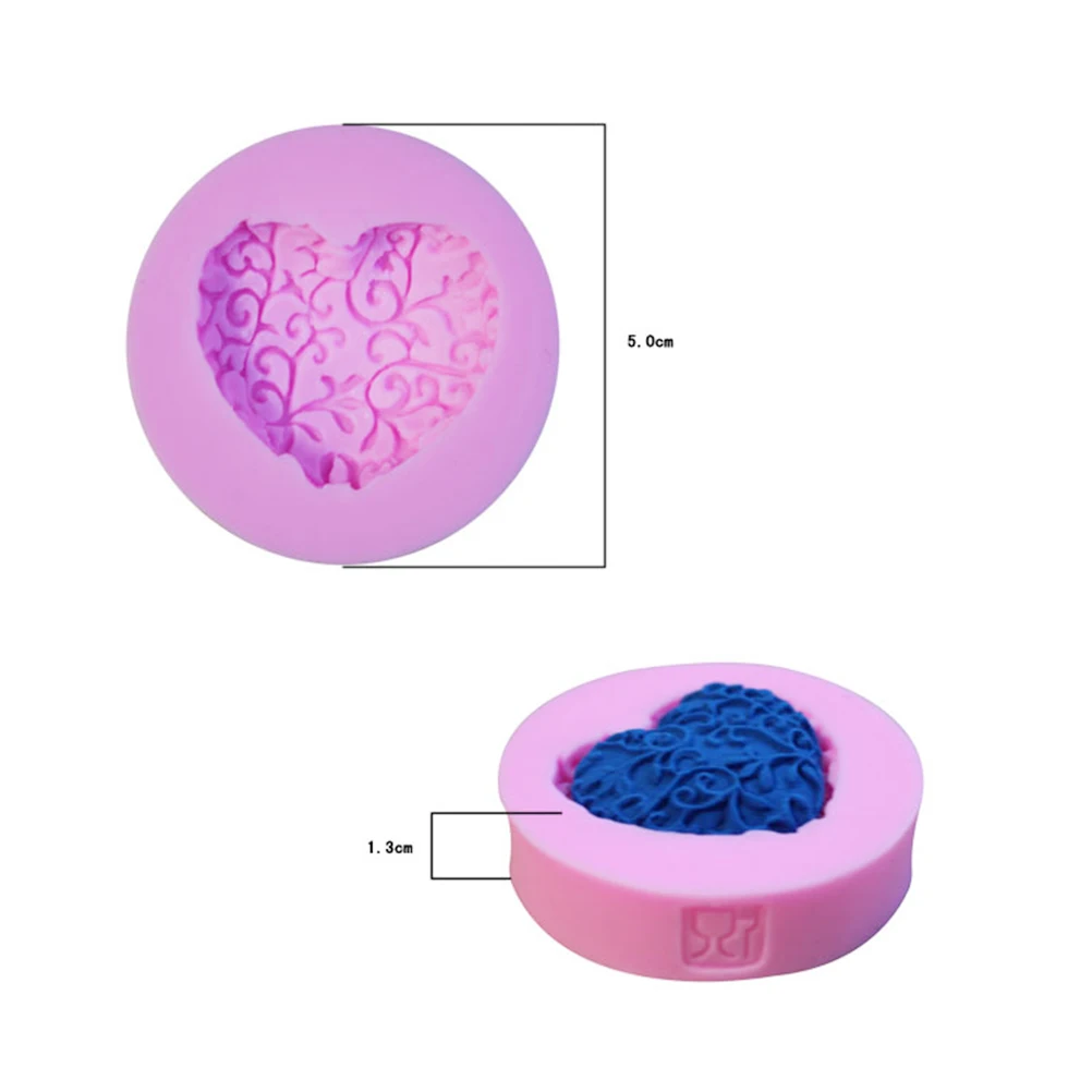 DIY формы для шоколада, мыла в форме сердца силиконовые формы для торта Сахар ремесло украшения торта инструменты форма для тортов печенье
