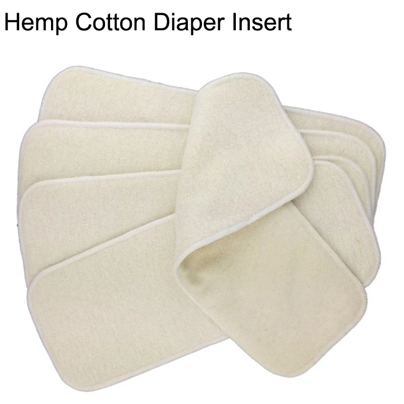 4 слоя из конопляной ткани с хлопком пеленки вставки подходит для младенца с карманом ткань пеленки мешок вкладыш супер впитывающие пеленки вставки для дестские подгузники