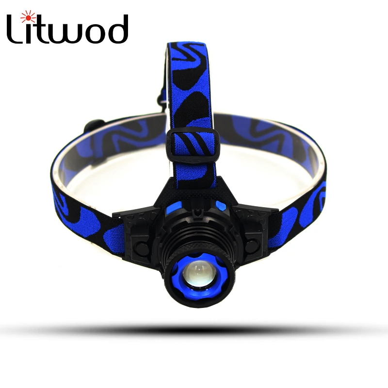 

Litwod z50 Q5 Led Bright Headlamp Head Light Head Flashlight LED Headlight Build-in Rechargeable Battery Head Lamp Zoomable