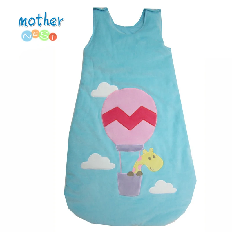 Mother Nest Newborn Baby Sleeping Bag Fleece Infant Baby Clothes Cartoon Animal Sleeveless Romper Sleep Sacks Cute Sleeping Bag (1)