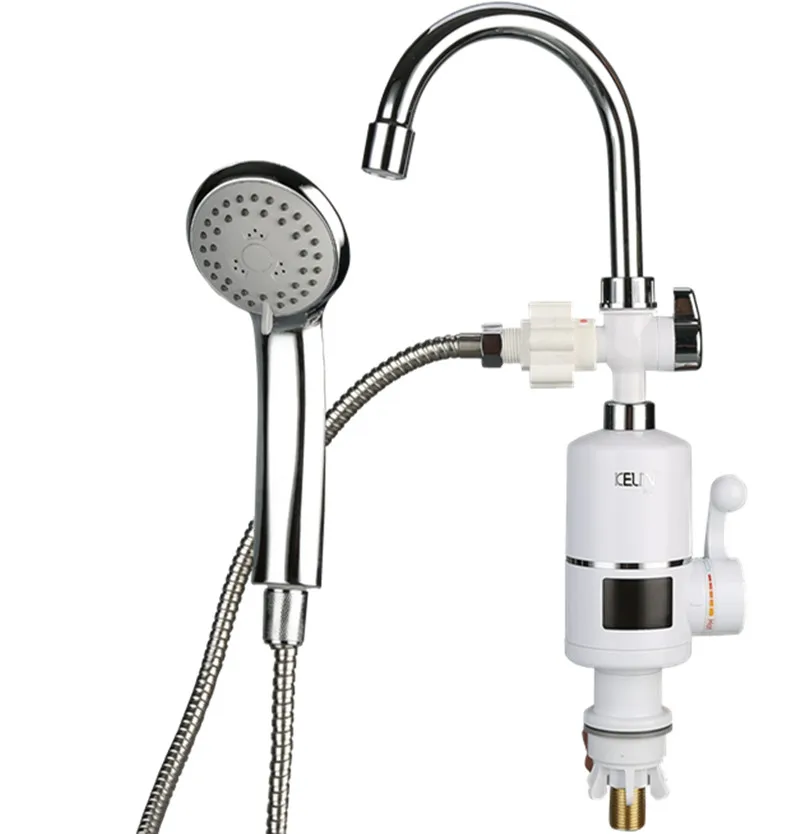 

LED display electric water heater, instant hot water tap with shower head, Bathroom shower water heater