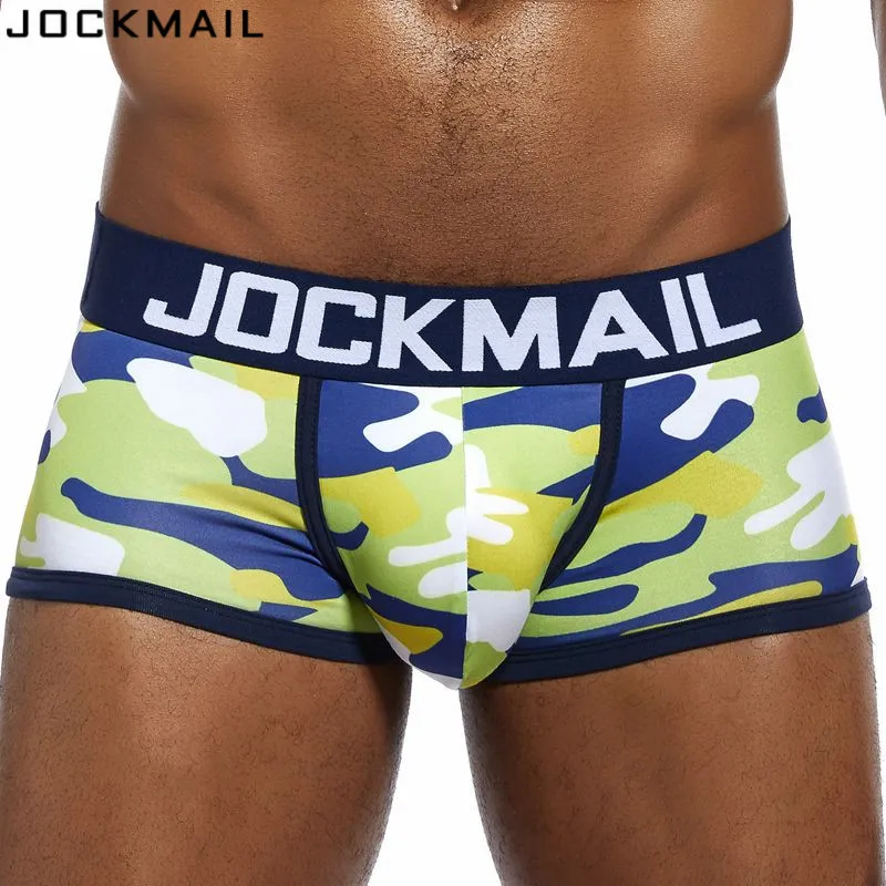 Трусы боксеры JOCKMAIL мужские камуфляжные нижнее белье с принтом шорты для геев