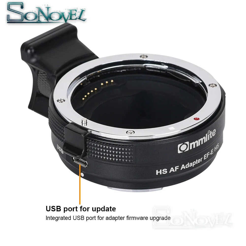  Commlite CM-EF-E HS Faster Auto Focus Lens Mount Adapter for Canon EF/EF-S Lens to Sony E-Mount A9 
