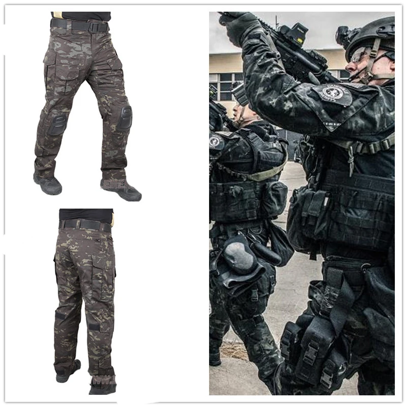 com Joelheiras Airsoft Uniforme Militar Tático Paintball Caça Roupas de Camuflagem BDU