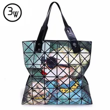 2016 Nouveaux Bacs de Femmes Sac Vintage Géométrique Losange Femme Sac Impression Casual baobao Sac D’épaule Sacs À Main bolsos 1 pcs/Lo