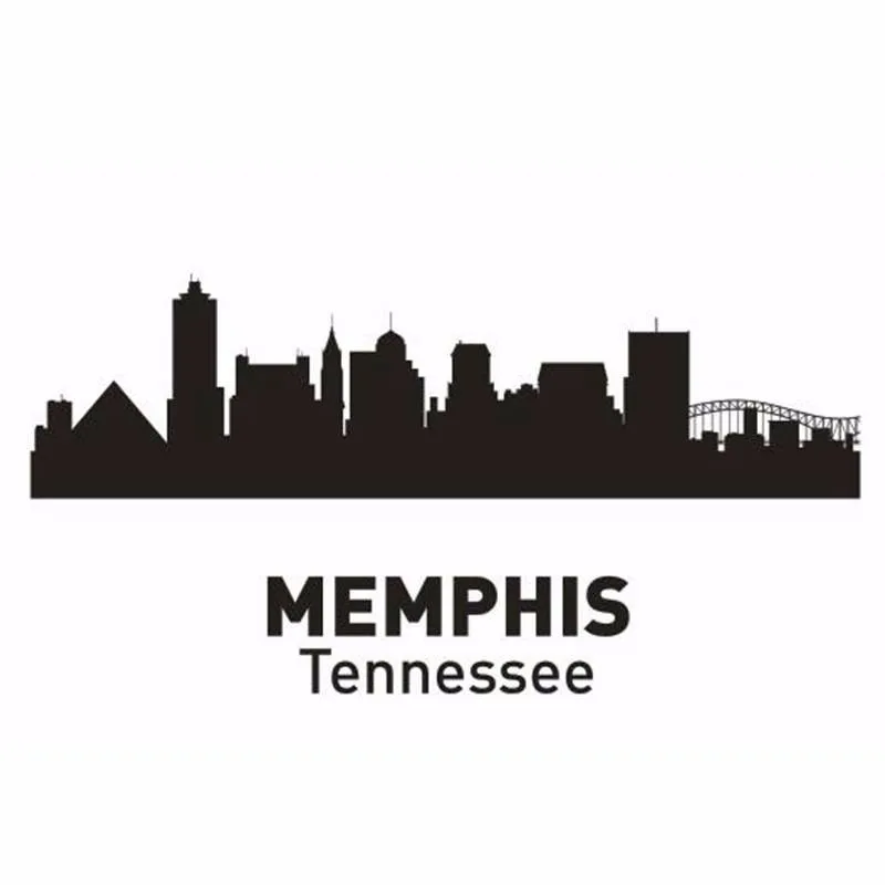 MEMPHIS City deckle Landmark Skyline настенные стикеры s наклейки с набросками плакат Parede наклейка для украшения дома