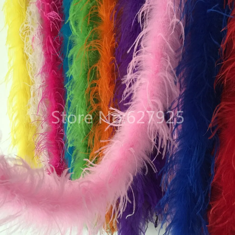 Free Shipping 5pcs/lot Pink Ostrich Feather Boa Trim For Decoration