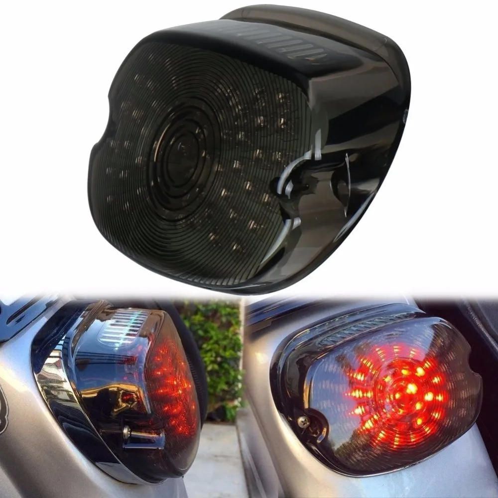 Smoke Tail Light LED integrated Turn Signals Motorcycle Brake Taillight