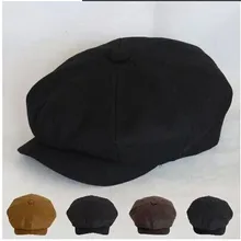 Берет ткань восьмиугольная кепка берет кепка газетчика хаки черный мужской и женский журнал четырехсезонная шляпа