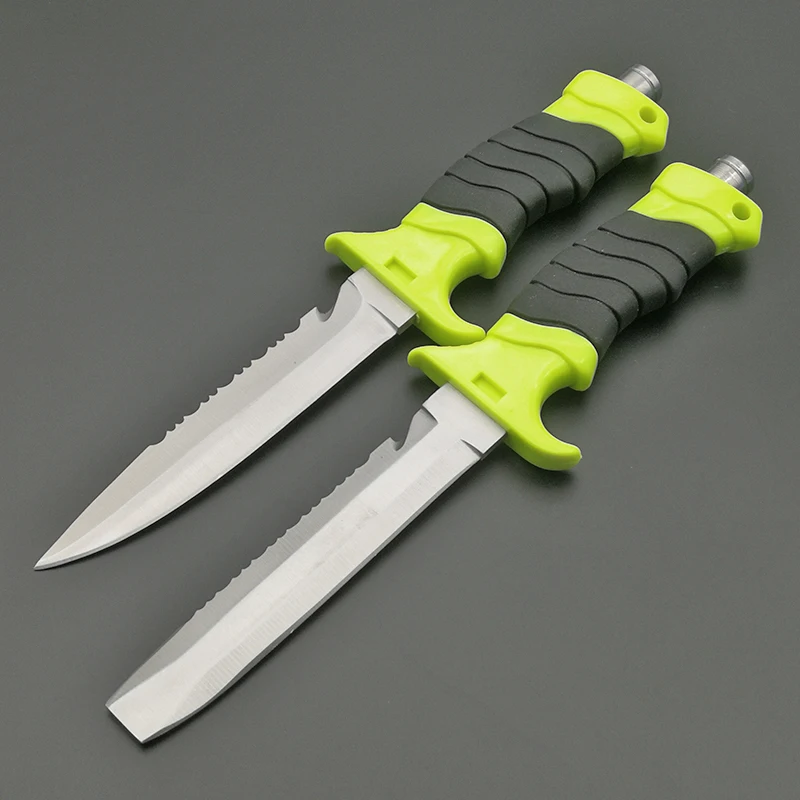 DuoC Deepsea Diving Fixed Blade Knife Survival Tactical 440 Steel Blade Rubber Handle Leggings Knife &ABS Sheath DuoC Deepsea Diving Fixed Blade Knife Survival Tactical 440 Steel Blade Rubber Handle Leggings Knife &ABS Sheath