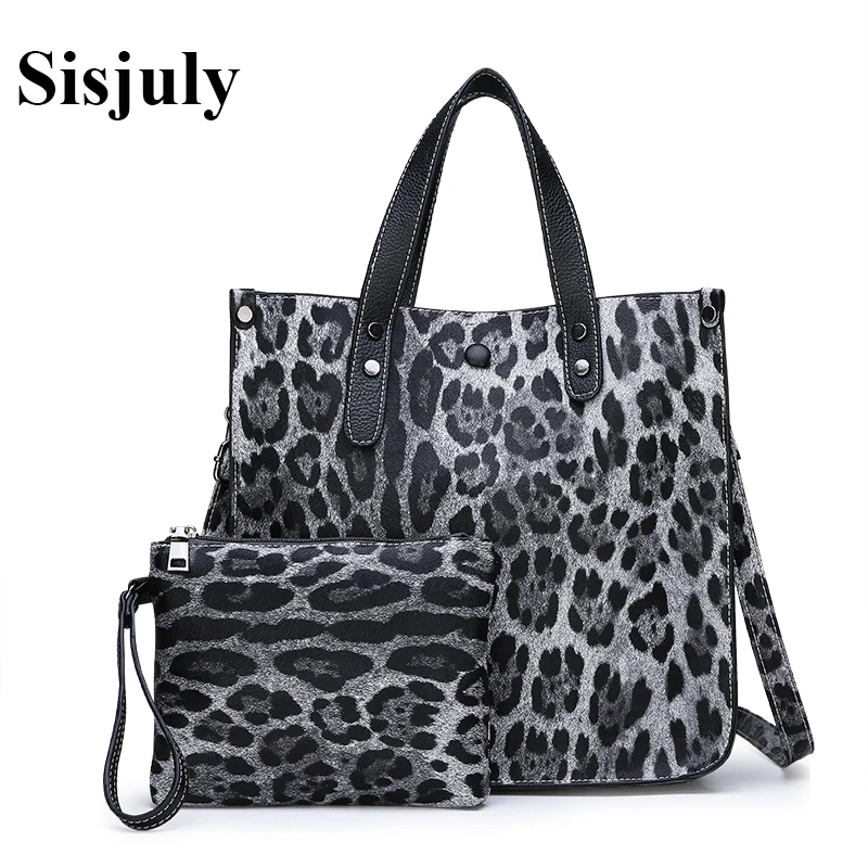 

Vfemage Fashion 2pc set Leather Handbags Women Bags Designer Leopard Print Totes Ladies Hand bag and Purse Women Messenger Bag