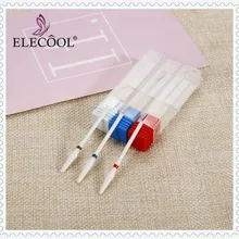 Elecool 2,35 мм керамический сверло для ногтей Керамика установленный Шлифовальная головка избавиться от мозолей-дюймовые сверла для сверления, полировки педикюр манекюра и резак