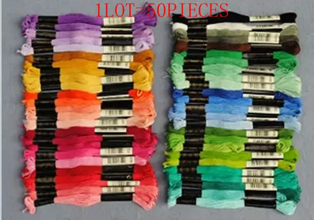 

Free Shipping Top Grade 50PCS=1LOT Similar DMC Cross Stitch Floss