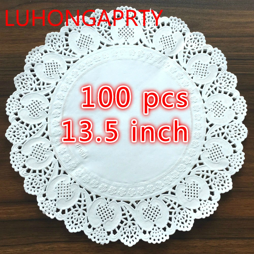 

PD027 50Pcs 13.5" Cute Round Vintage napkin Hollowed Lace Paper Doilies Craft Cake Wedding Party Decoration New