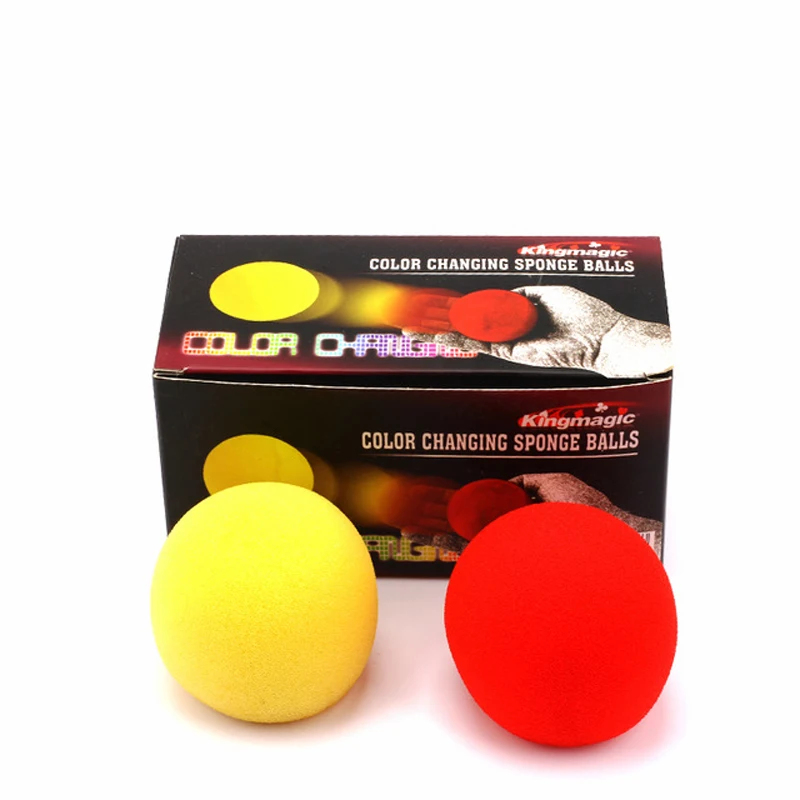 

2 Pcs/ Set Color Change Sponge Ball Magic Tricks Fun Super Soft Sponges Changing Ball Square Close Up Magic Stage Magic Props