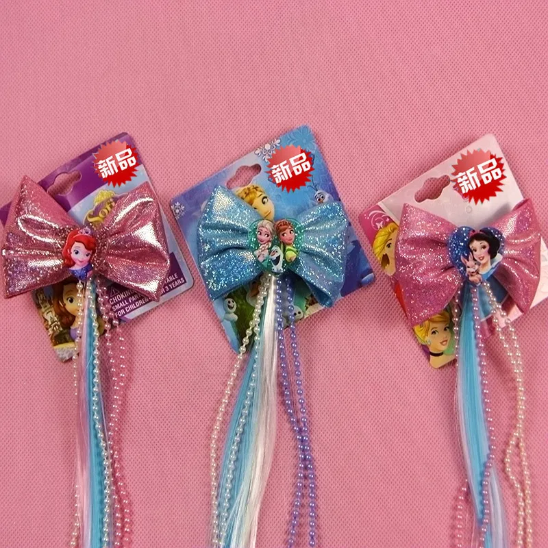 Disney Children's Doll Accessories Cartoon Snow White Sofia Headwear Frozen Aisha Anna Hairpin Hair Accessories Automatic Clip Disney Children's Doll Accessories Cartoon Snow White Sofia Headwear Frozen Aisha Anna Hairpin Hair Accessories Automatic Clip