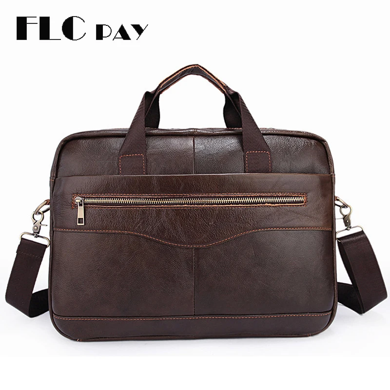 Genuine Leather Men Messenger Bag Male Vintage Luxury Brand Shoulder