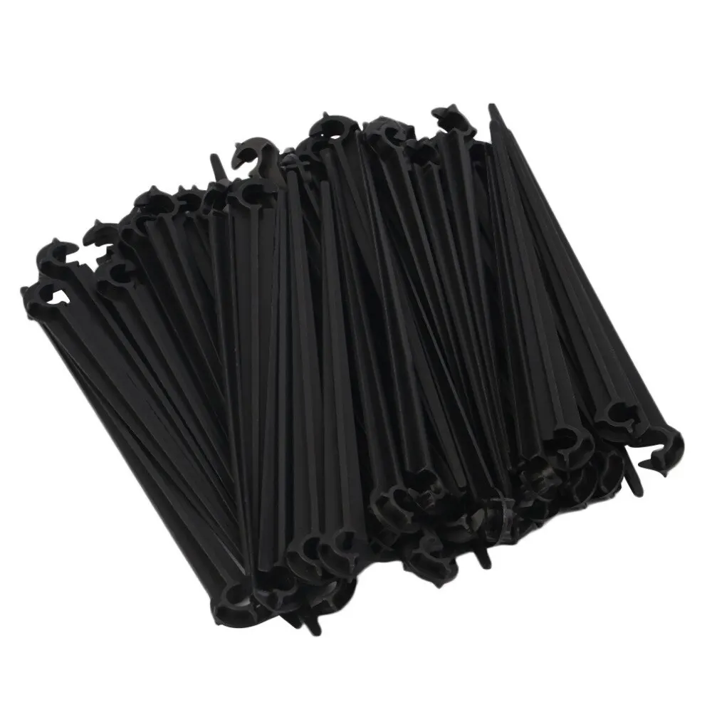 

50Pcs/lot 11cm Durable Plastic Hook Fixed Stems Support Holder For 4/7 Drip Irrigation System Garden Supply Water Hose Tubing