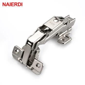 

NAIERDI 175 Degree Cold Rolled Steel Fixed Hinge Rustless Iron Cabinet Cupboard Door Hinges For Furniture Hardware