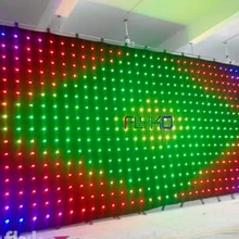 Большой размер матричный светодиодный видео дисплей гибкий светодиодный светильник для занавес стены 6x3 м