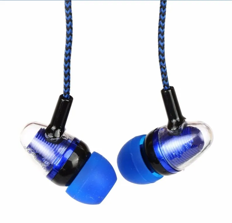 2016 New Fashion Earphones Woven Fabric Cloth Wire Sport Earphone