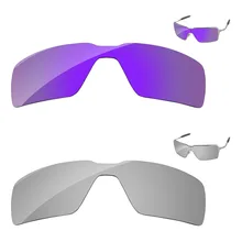 Хром серебро и фиолетовый 2 пары зеркало Поляризованные замена оптические стёкла для пробации солнцезащитные очки женщин рамки UVA и UVB