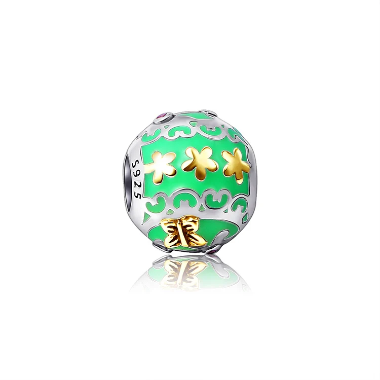 Новое поступление 925 серебро Fit браслет Pandora под старину цвет эмали Талисманы Бусины изготовления ювелирных изделий для женщин Подарки - Цвет: P6120