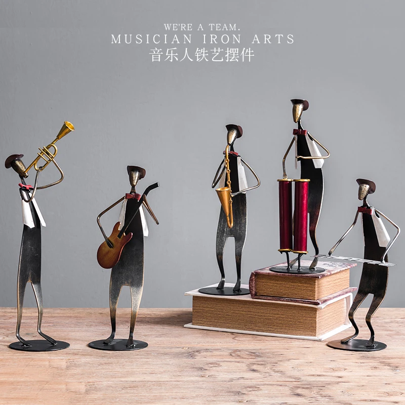 

Iron Crafts Band Three-dimensiona Home Decoration Room Office Study Sculpture Bookshelf Cafe Halloween Christmas Wedding Decor