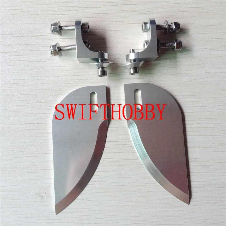 

CNC Aluminum alloy turn fins set 82*30mm for applicable above 1.3m rc boat