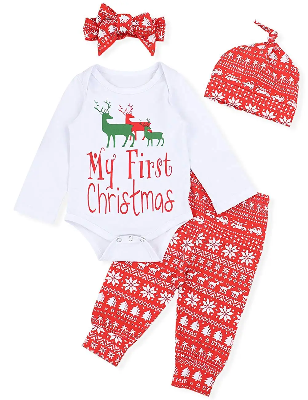 Oklady Baby Christmas Outfit Newborn Girl Clothes Long Sleeve Romper
